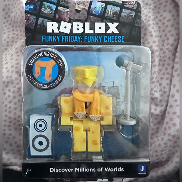 Funky Friday: funky cheese  roblox funky cheese figure with virtual item scarf - Picture 4 of 7